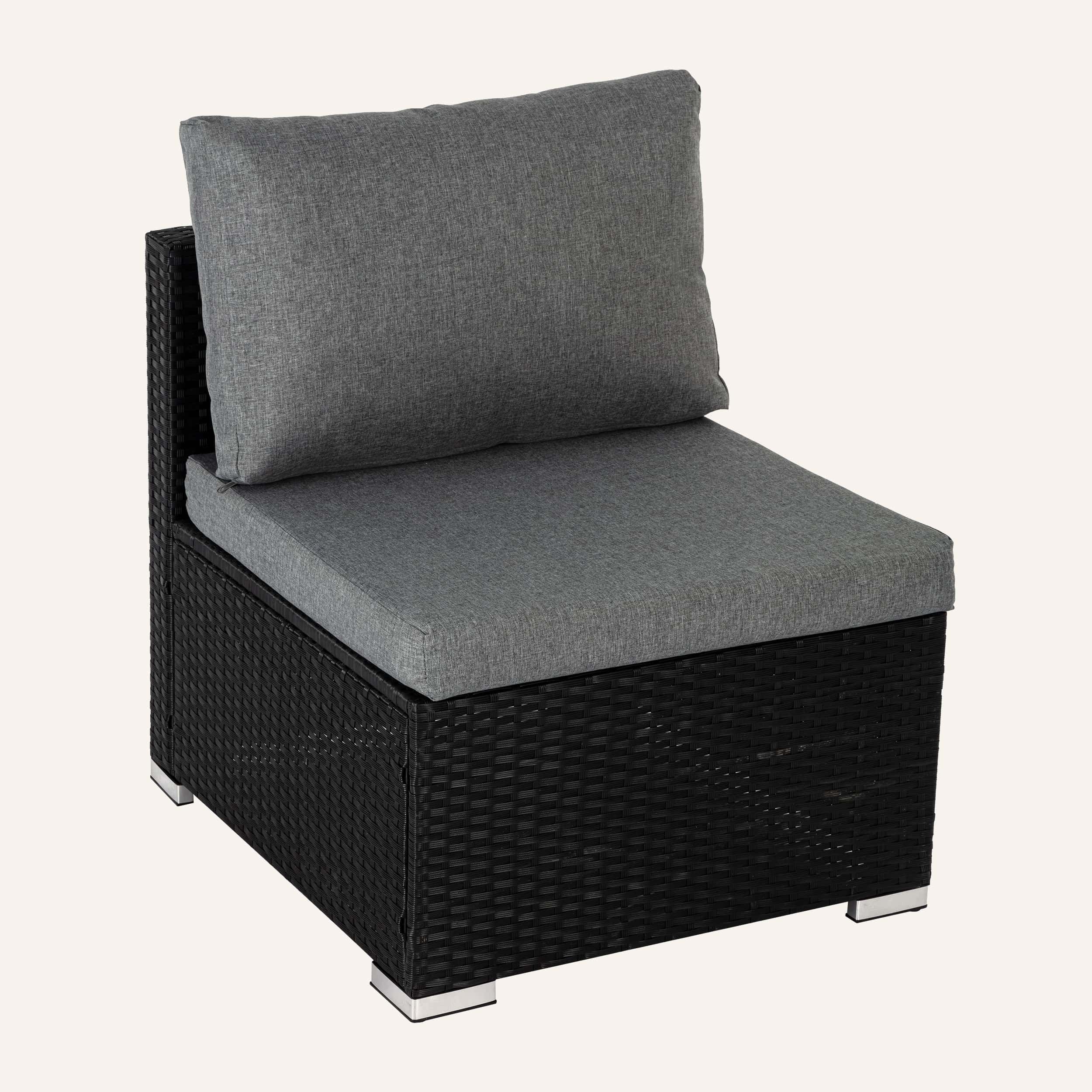6PCS Outdoor Modular Lounge Sofa Coogee-Black - Image 11