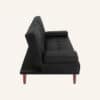 3 Seater Adjustable Sofa Bed With Cup Holder Black - Thumbnail Image 7