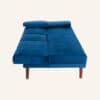 3 Seater Sofa Bed Couch with Cup Holder Velvet Navy - Thumbnail Image 8