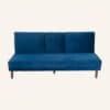 3 Seater Sofa Bed Couch with Cup Holder Velvet Navy - Thumbnail Image 10