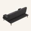 3 Seater Adjustable Sofa Bed With Cup Holder Black - Thumbnail Image 9