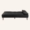 3 Seater Adjustable Sofa Bed With Cup Holder Black - Thumbnail Image 8