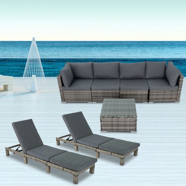 Grey Oasis Sofa Set and Lounge Chair Package