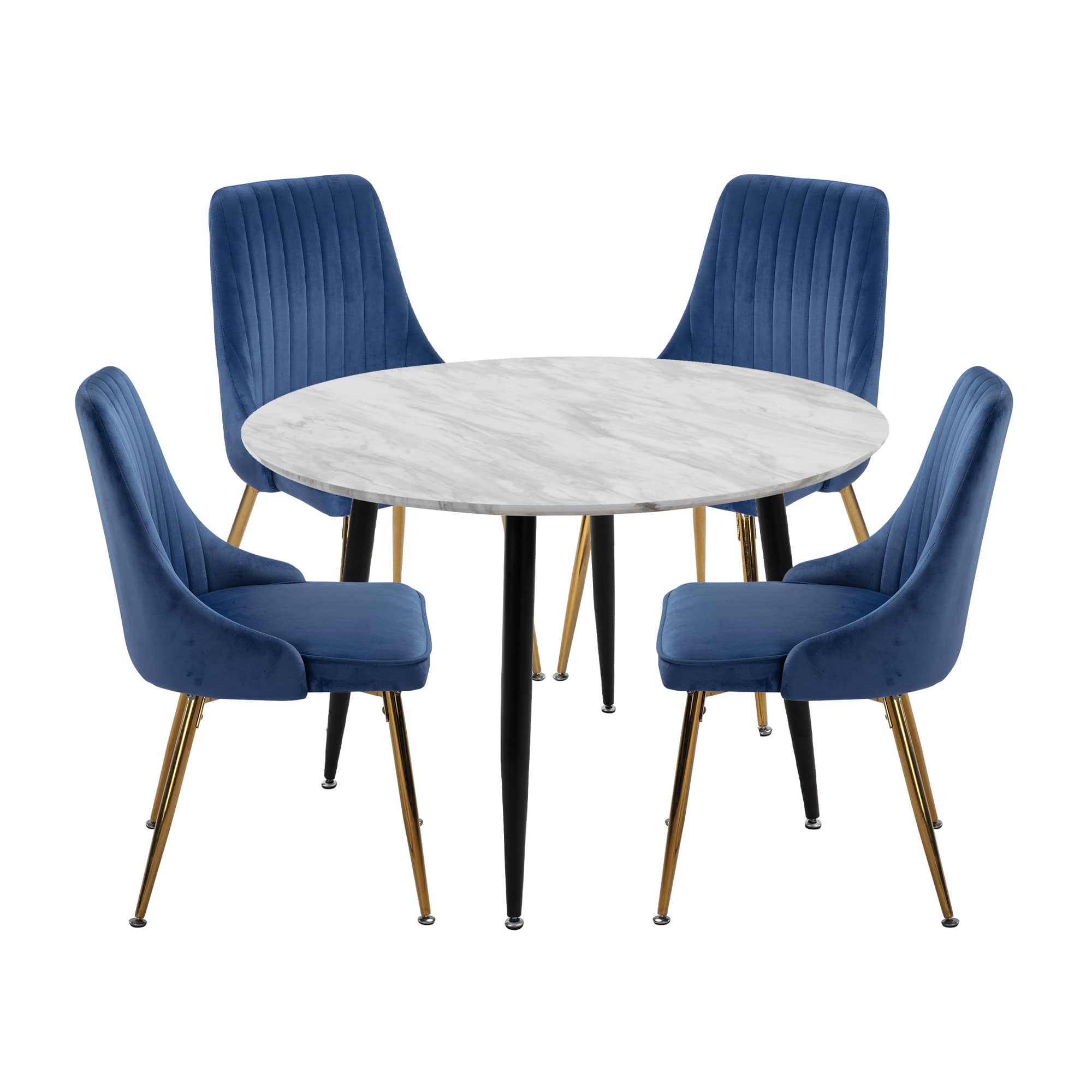 Ocean's Velvet Dining Set - Dreamo Living