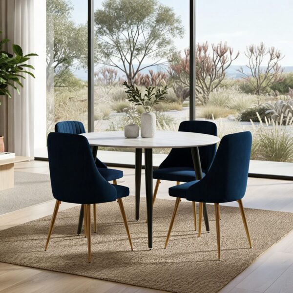 Ocean's Velvet Dining Set