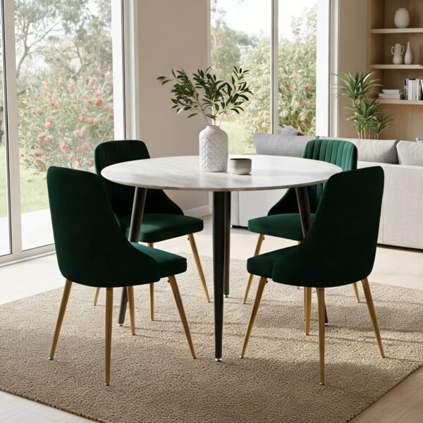Velvet Elegance Dining Set