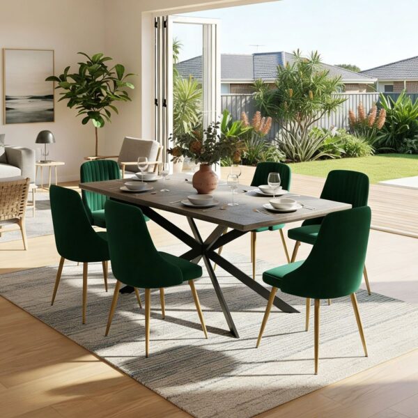 Green Velvet Banquet Set