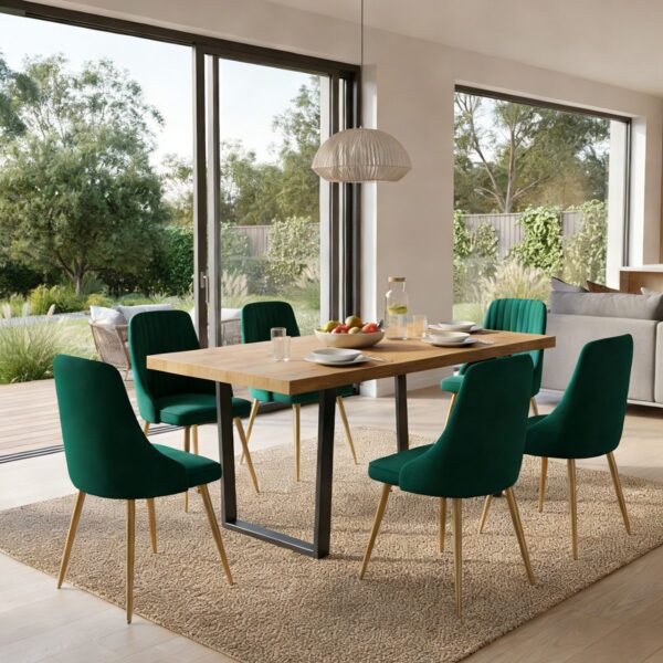 Gourmet Glamour: The Natural&Velvet Dining Set