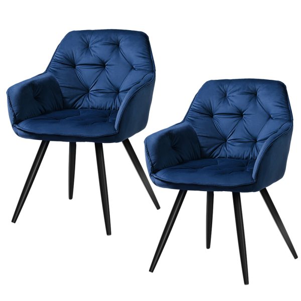 Blue Upholstered Kitchen Chairs