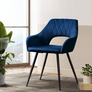 Blue Velvet Dynamic Kitchen Chairs