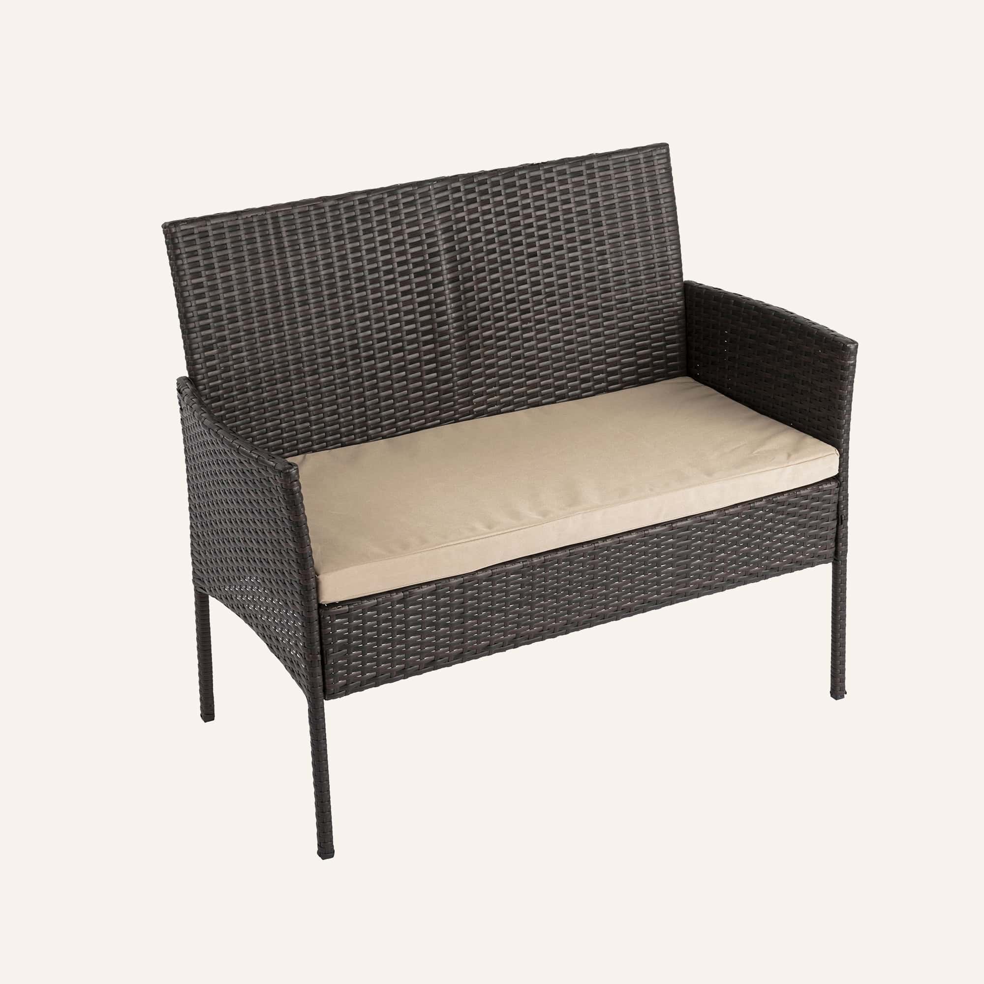 Breeze 4-Seat Wicker Outdoor Lounge Set - Image 6