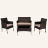 Breeze 4-Seat Wicker Outdoor Lounge Set - Thumbnail Image 4