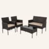 Breeze 4-Seat Wicker Outdoor Lounge Set - Thumbnail Image 3