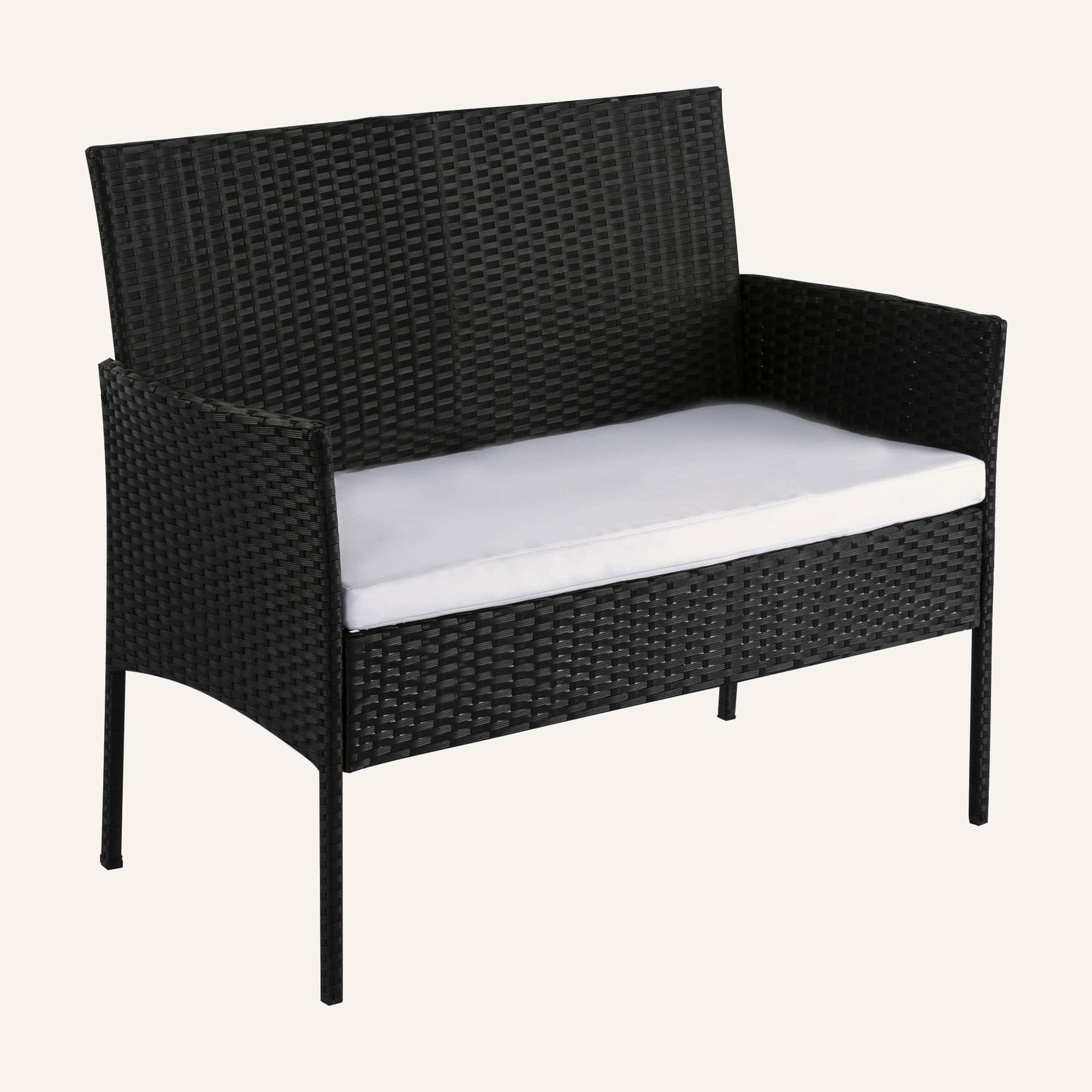 Ville 4-Seater PE Wicker Outdoor Lounge Sofa Set - Image 9