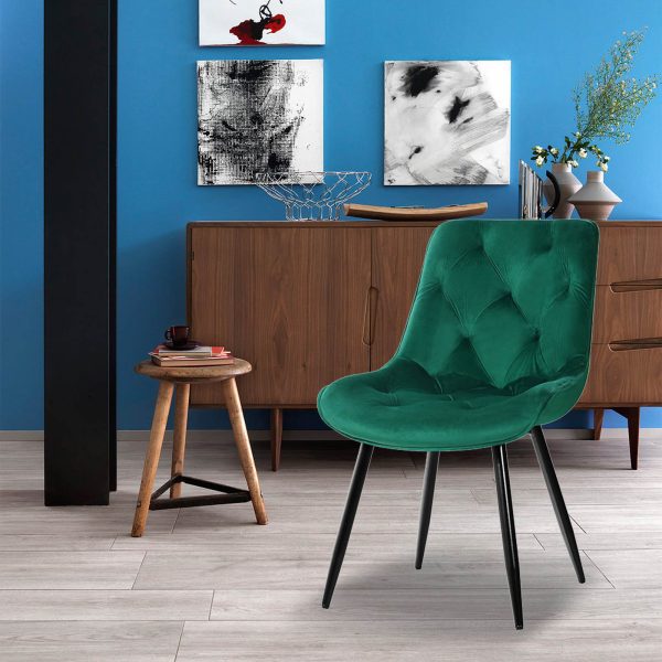 Modern Deep Green Kitchen Chairs