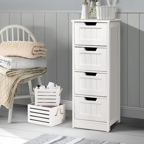 Tall White Storage Drawers