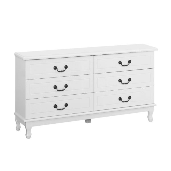 White Lowboy Bedroom Chest of Drawers