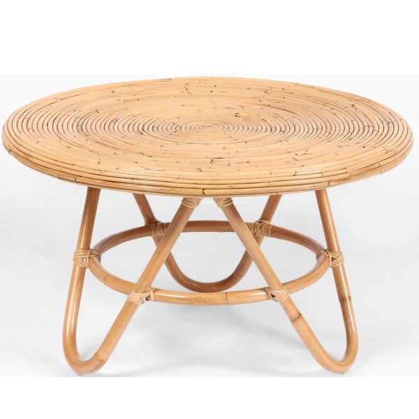Circular Cane Coffee Table (80cm)