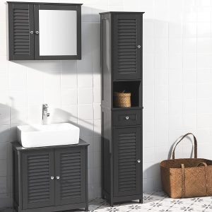 Freestanding Bathroom Cabinet in Black