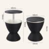 Garden Ice Cooler Table (Black) - Thumbnail Image 8