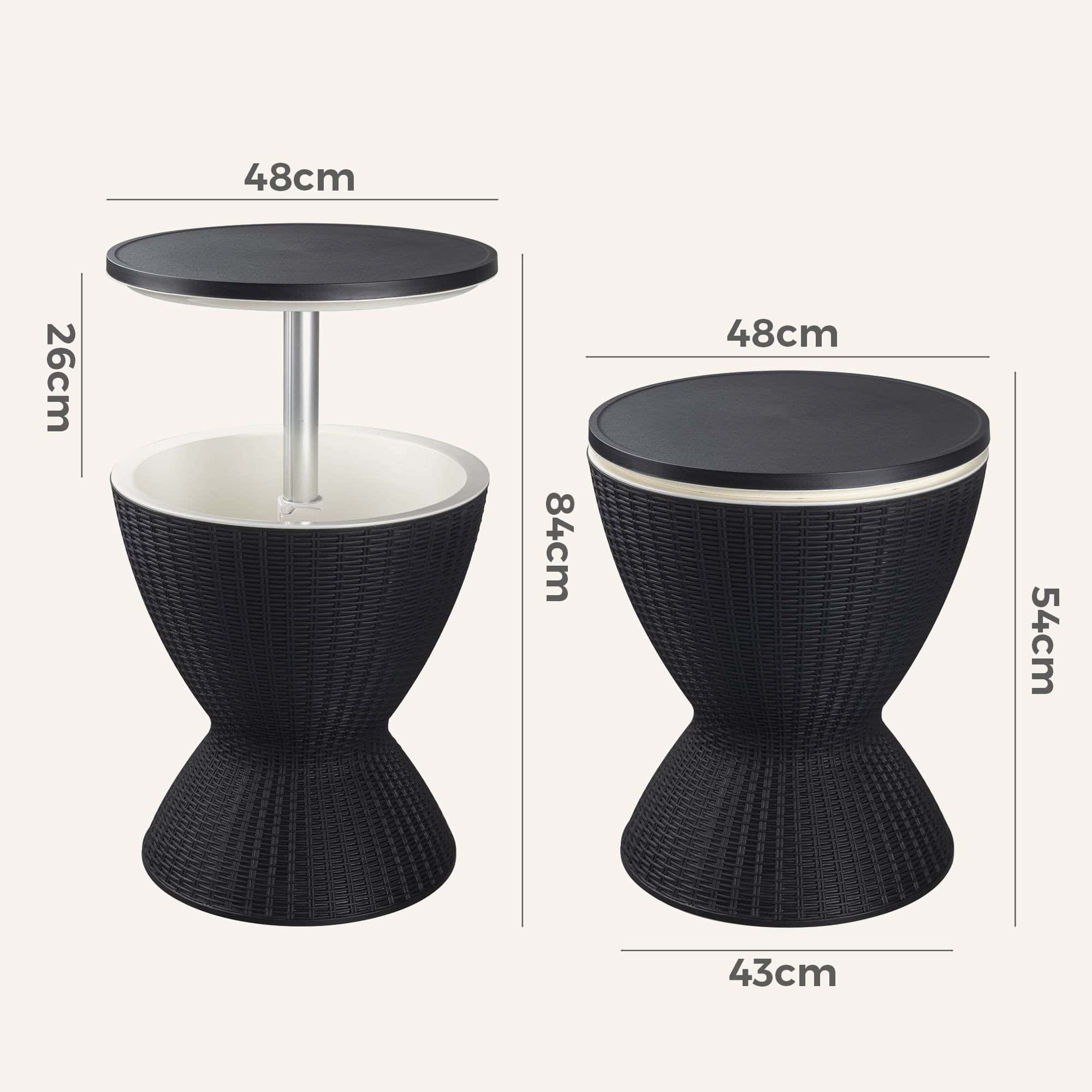 Garden Ice Cooler Table (Black) - Image 8