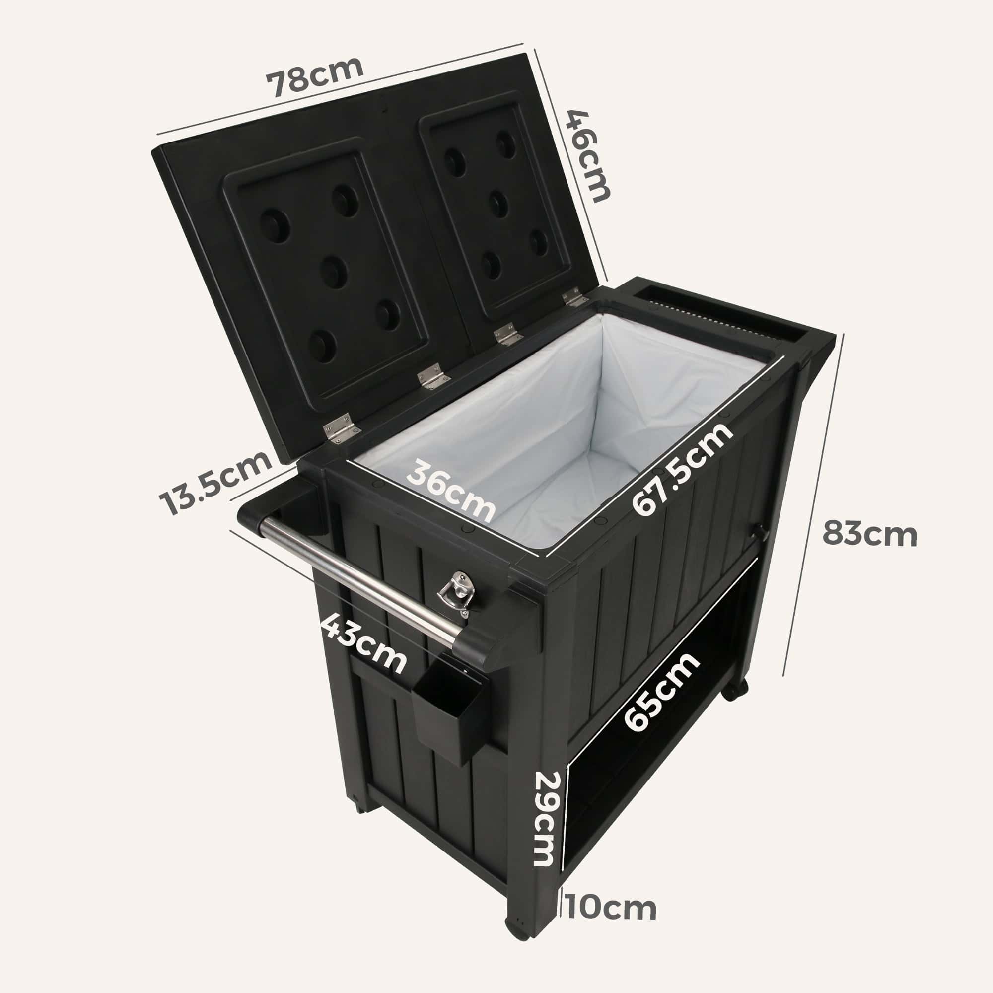 Portable Garden Bar with Cooler - Image 11