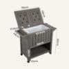 Garden Bar Serving Cart with Cooler (Taupe) - Thumbnail Image 10