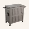 Garden Bar Serving Cart with Cooler (Taupe) - Thumbnail Image 7