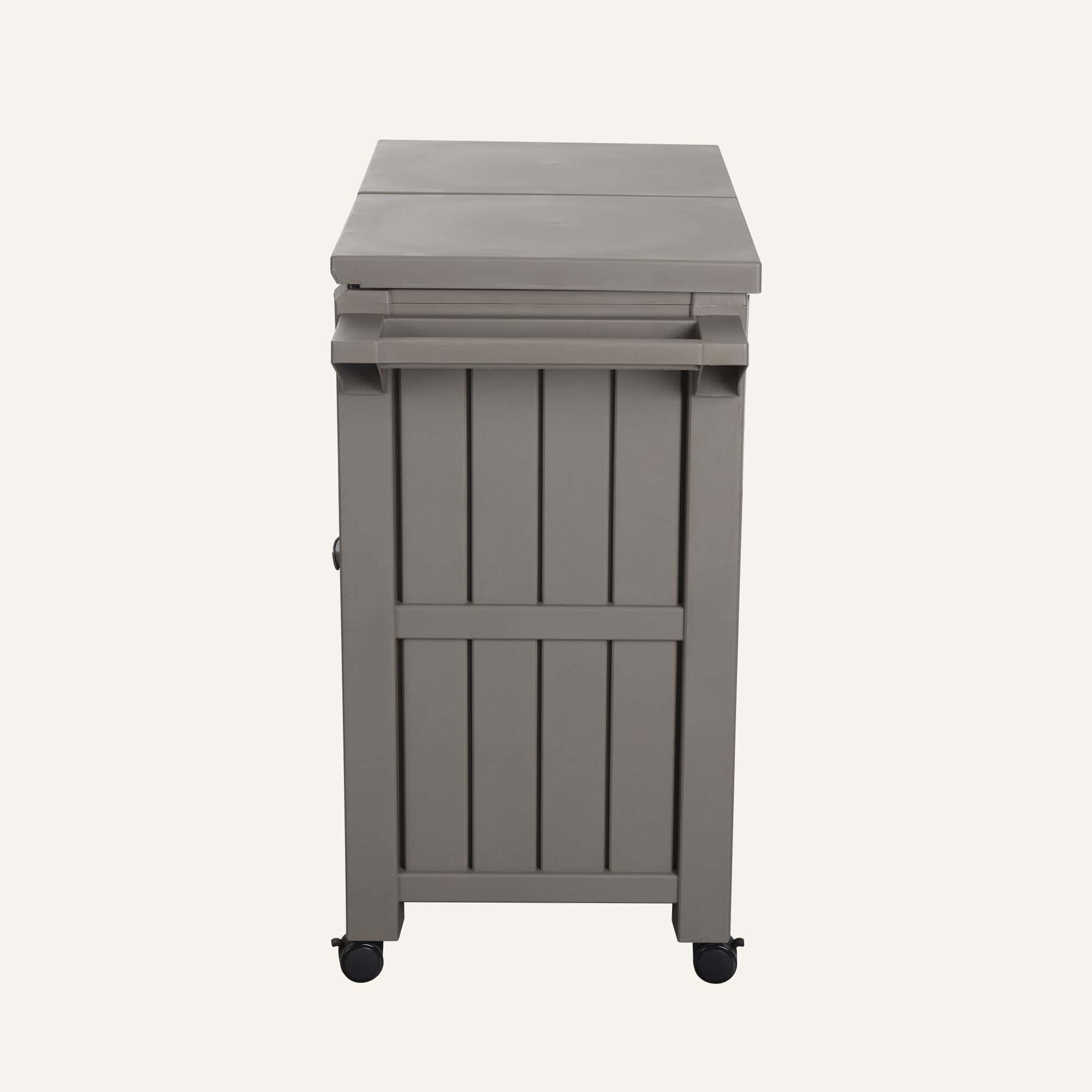 Garden Bar Serving Cart with Cooler (Taupe) - Image 9