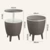 Taupe Cooler Table - Thumbnail Image 12