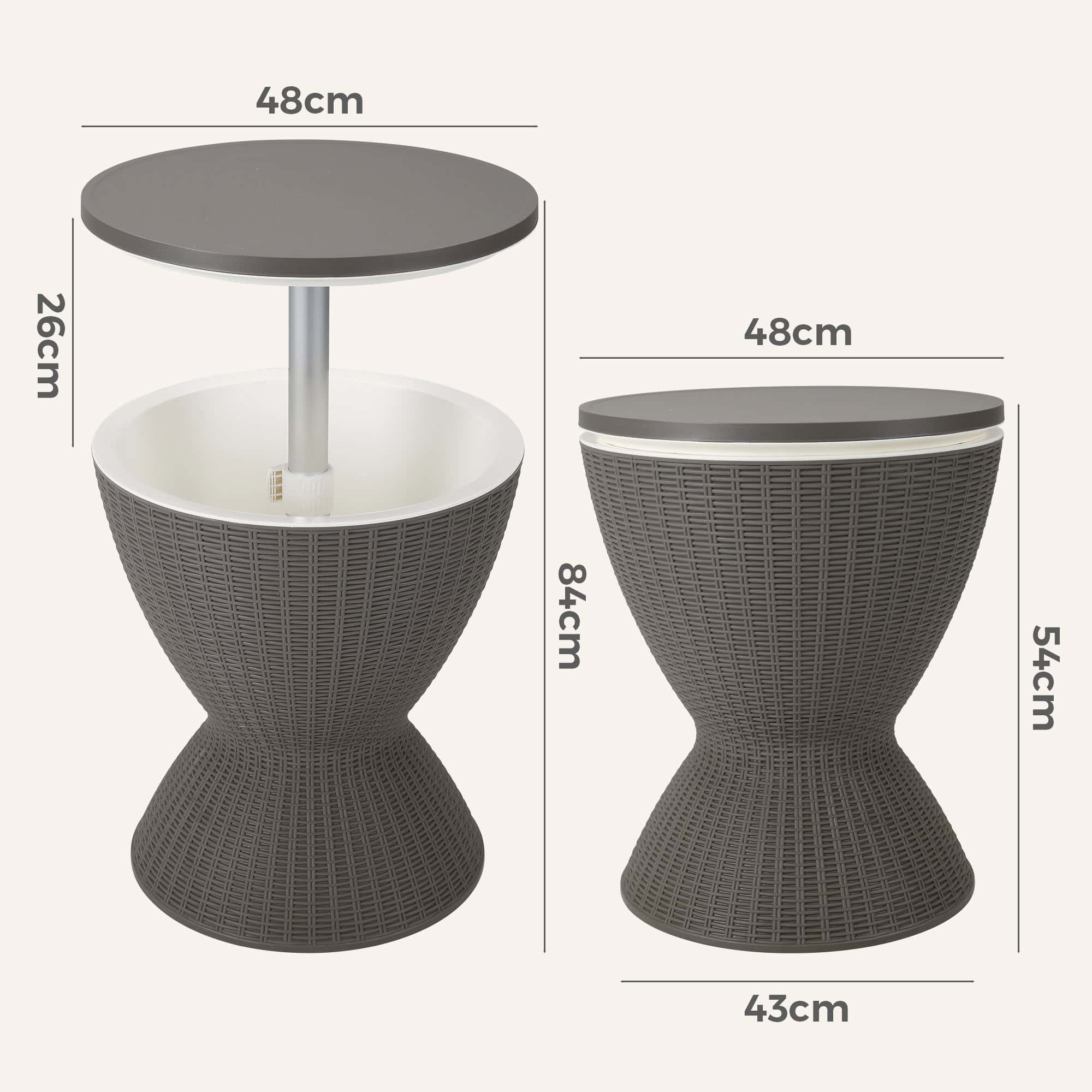 Taupe Ice Bucket Table - Image 12