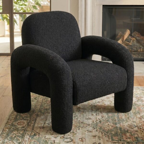 Midnight Sherpa Accent Chair