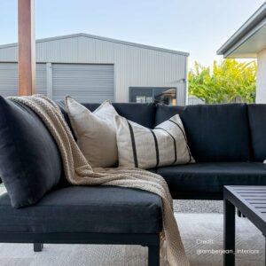 Outdoor 7 Piece Charcoal Grey Couches