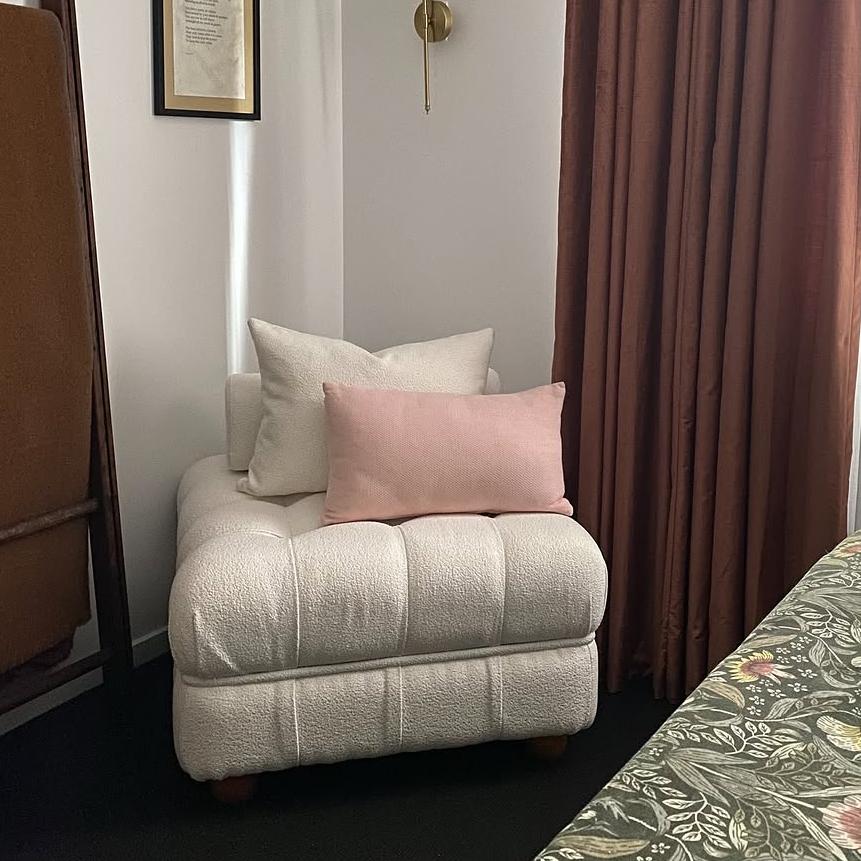 Martina Upholstered Armless Couch Bouclé - Image 6