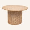 Luxe ribbed round wooden coffee table from Dreamo Living.