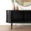 Ribbed Black Sideboard with Sliding Doors - Dreamo Living