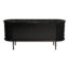 Ribbed Black Sideboard with Sliding Doors - Dreamo Living