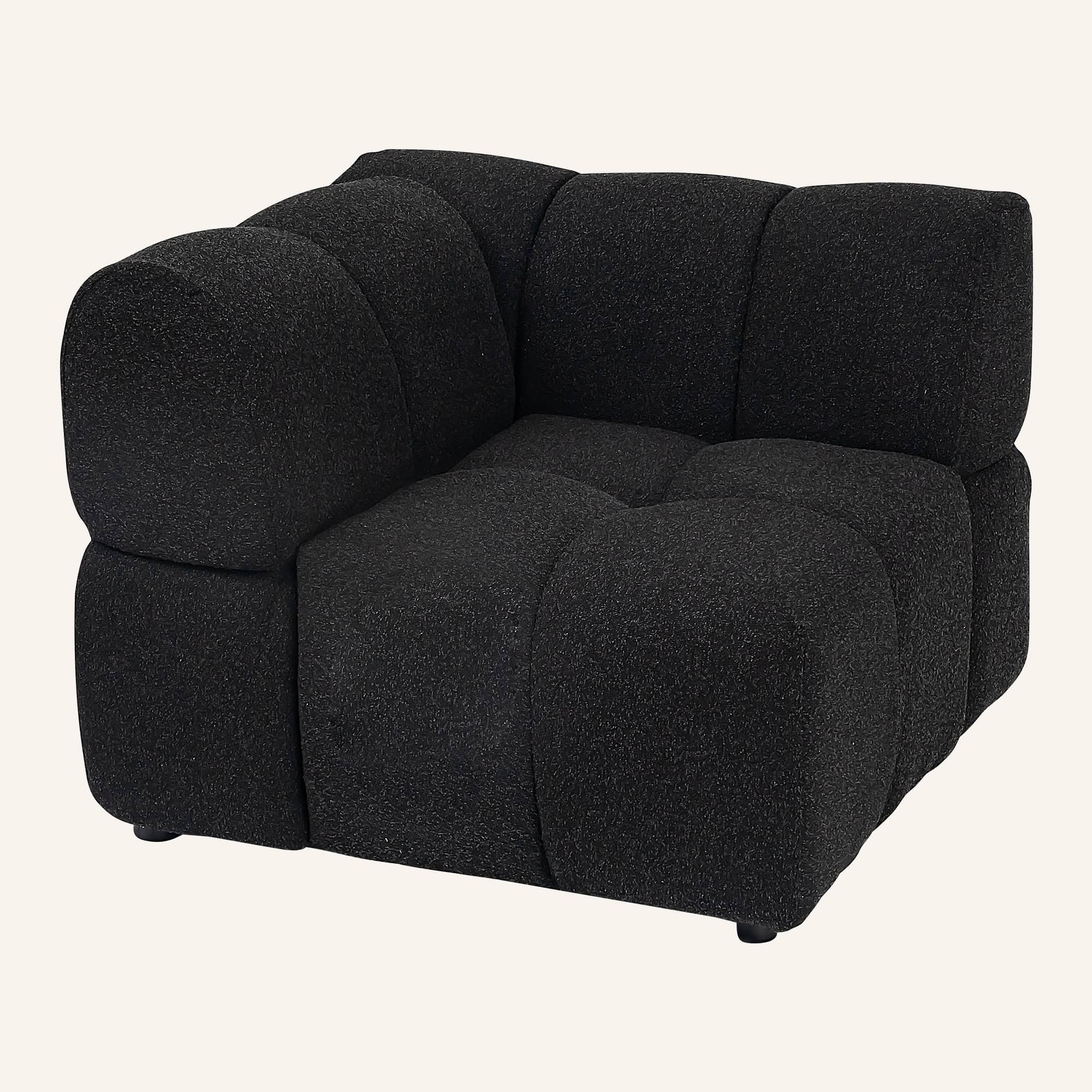Lola Mid-Century Modern Modular Curved Sofa and Chaise Set - Image 11
