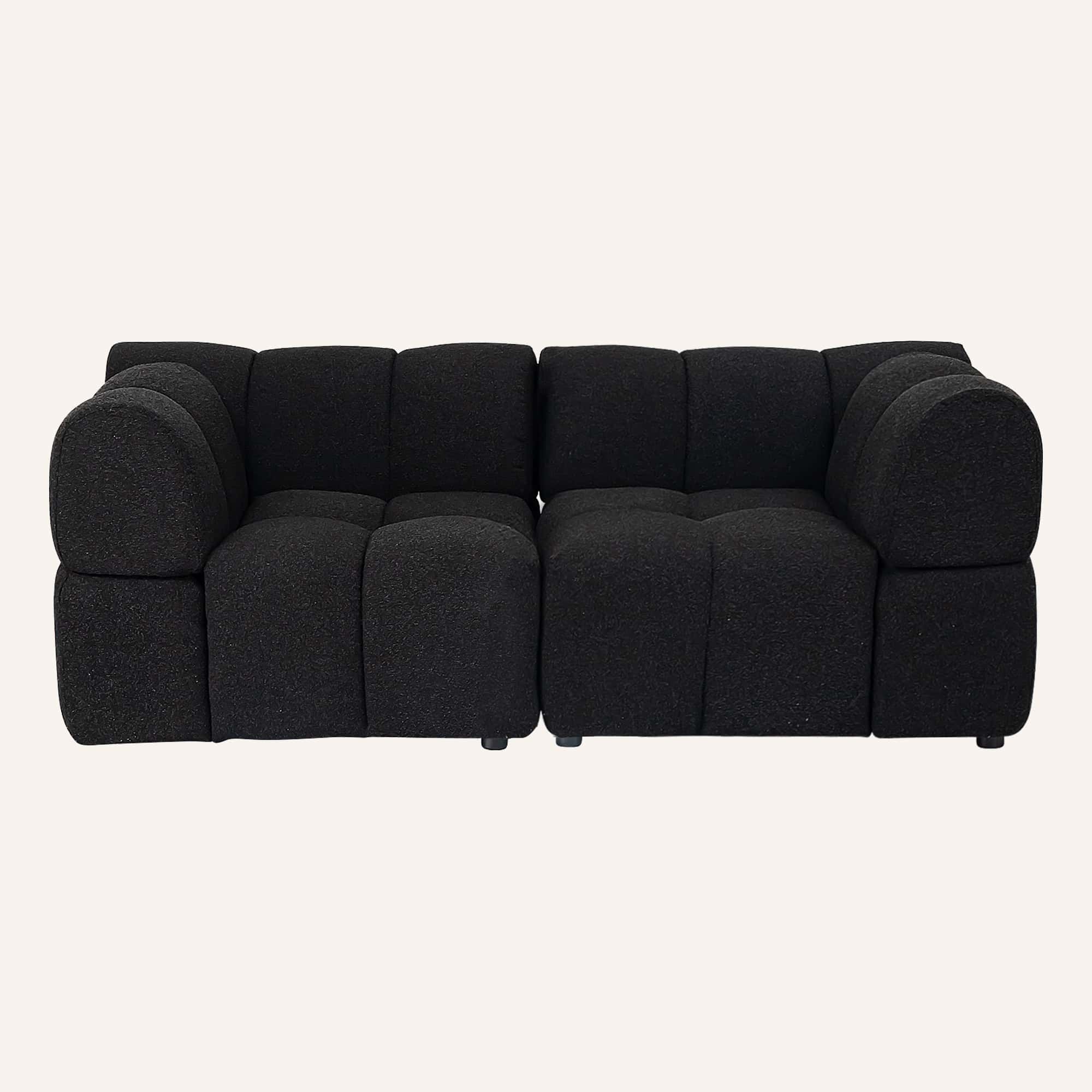 Lola Mid-Century Modern Modular Curved Sofa and Chaise Set - Image 5