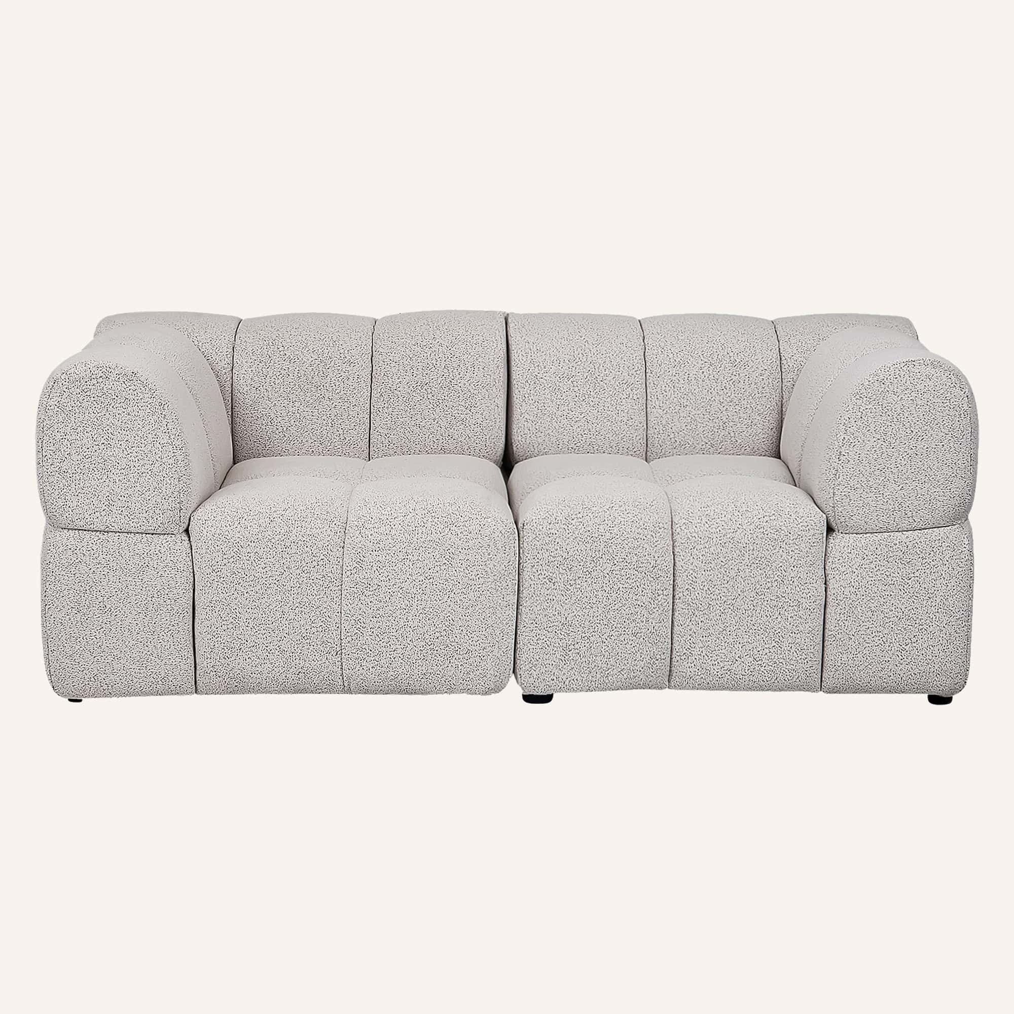 Lola Mid-Century Modern Modular Curved Sofa and Chaise Set - Image 5