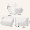 Lola 3.5 Seater Multi-Coloured Bouclé Sofa Couch - Thumbnail Image 26