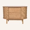 Natural Wood Ribbed Sideboard Cabinet-TW exclusive - Thumbnail Image 12