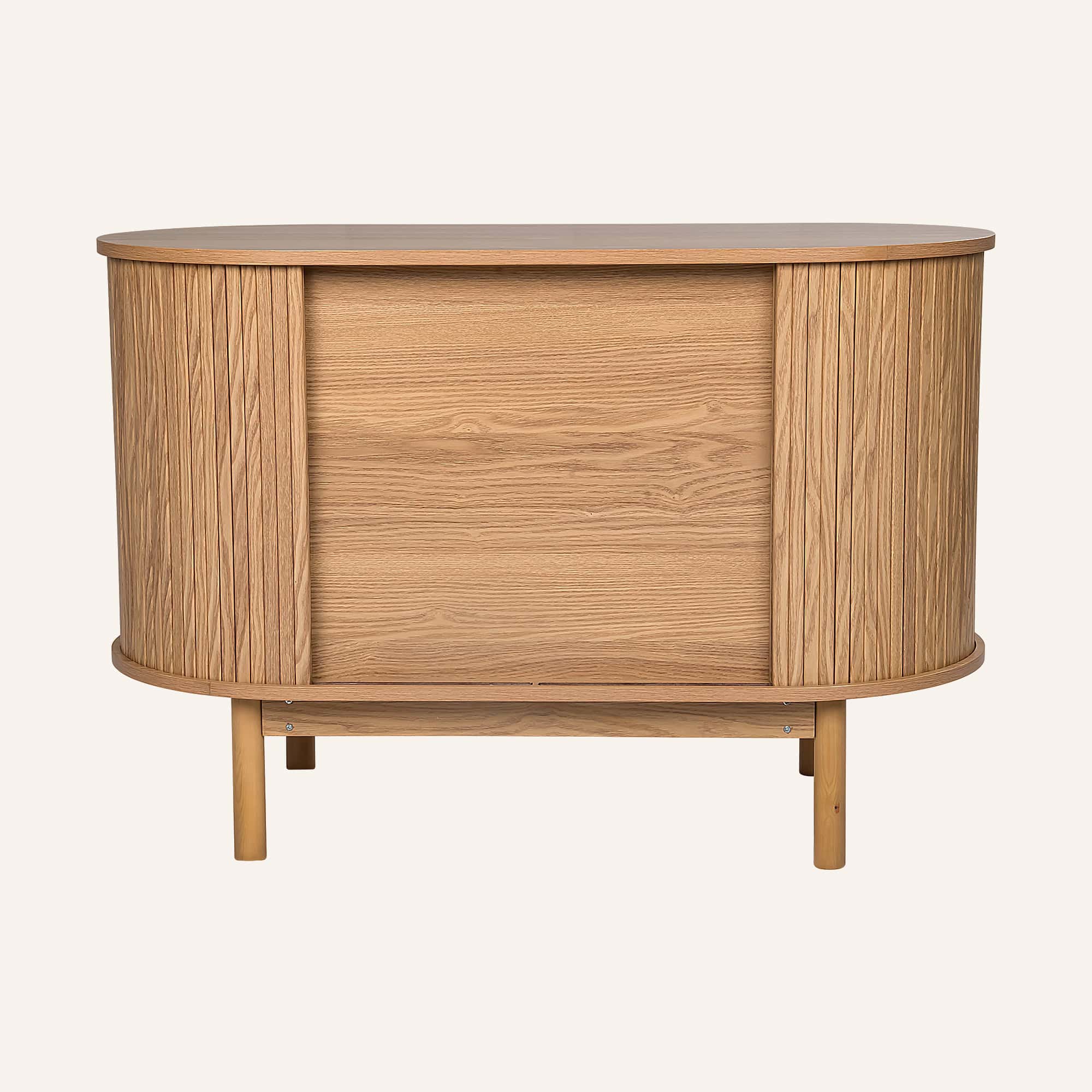 Natural Wood Ribbed Sideboard Cabinet-TW exclusive - Image 12