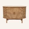Natural Wood Ribbed Sideboard Cabinet-TW exclusive - Thumbnail Image 6