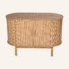 Natural Wood Ribbed Sideboard Cabinet-TW exclusive - Thumbnail Image 7