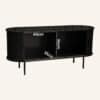 Ribbed Black Sideboard with Sliding Doors - Thumbnail Image 14