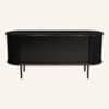 Ribbed Black Sideboard with Sliding Doors - Thumbnail Image 10