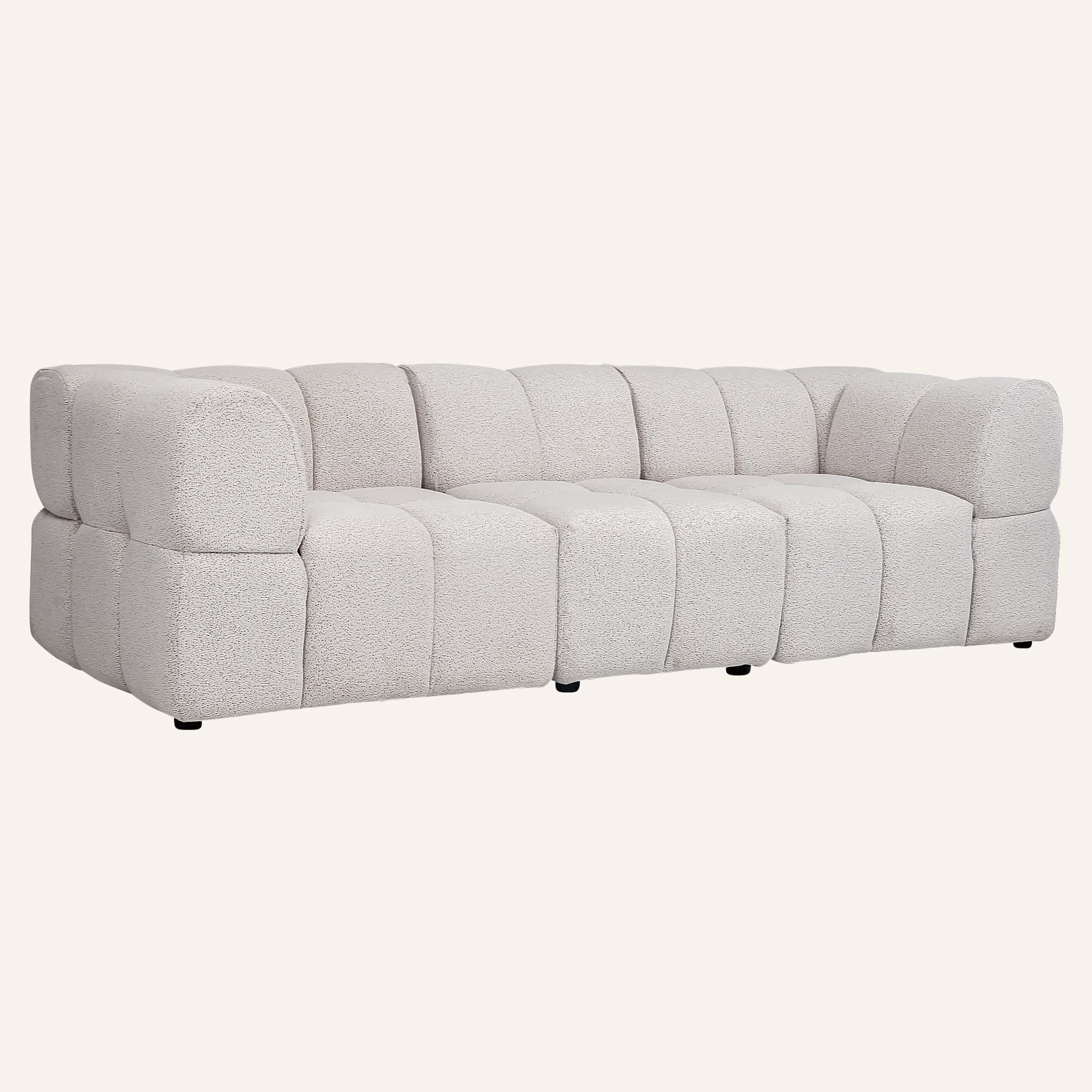 Lola 3.5 Seater Multi-Coloured Bouclé Sofa Couch - Image 6
