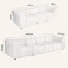 Lola Mid-Century Modern Modular Curved Sofa and Chaise Set - Thumbnail Image 30