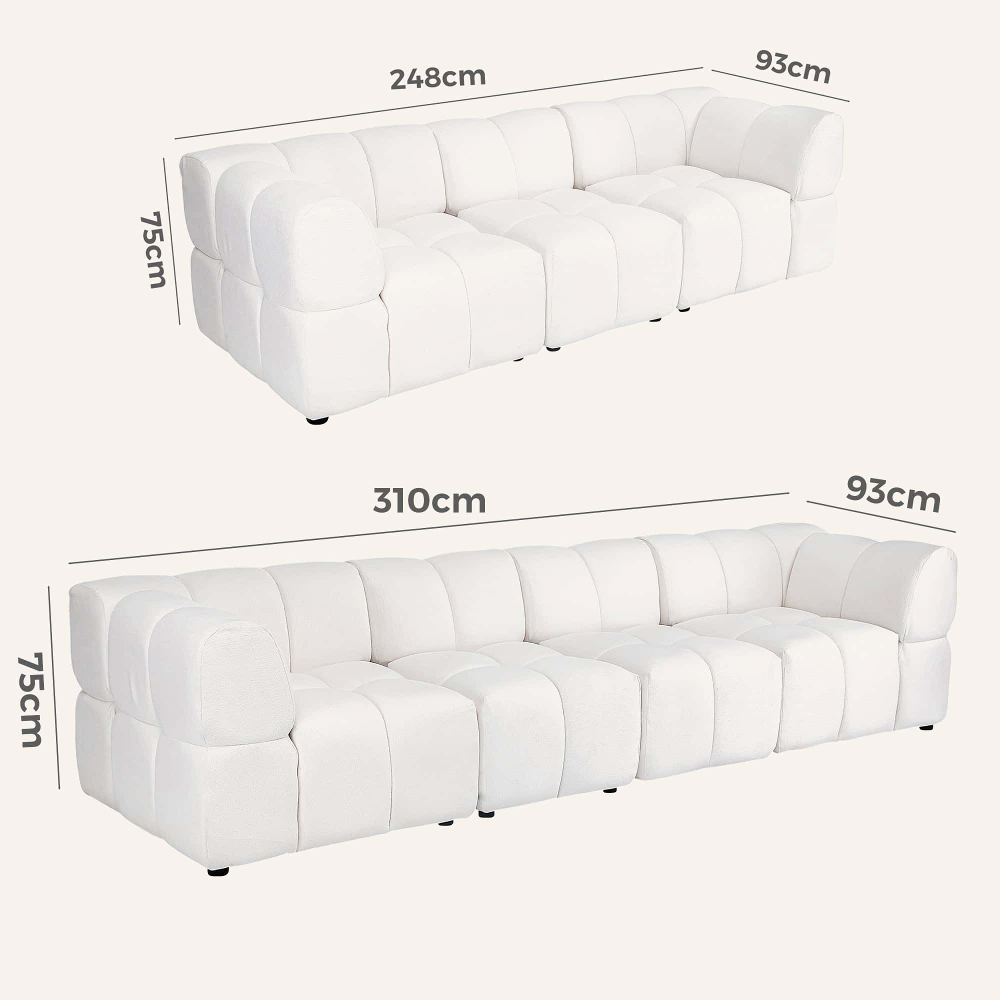 Lola Mid-Century Modern Modular Curved Sofa and Chaise Set - Image 30
